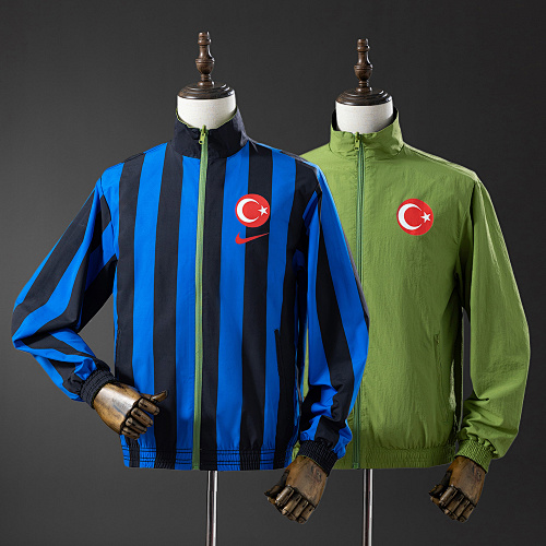 Türkiye Reversible Jacket Windbreaker – Blue & Green, S-XXL
