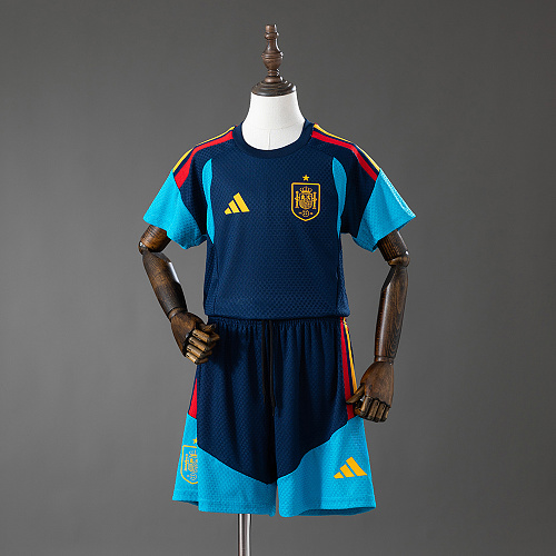 Spain 2026 Player Version Training Kids Kit Jersey – Royal Blue Size 16-28 - 1