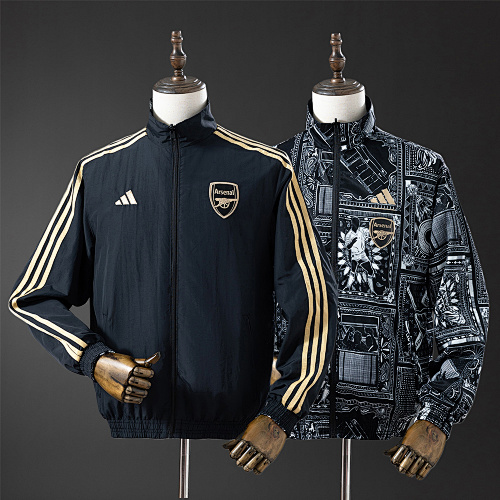 Arsenal Reversible Jacket Windbreaker – Black S-XXL