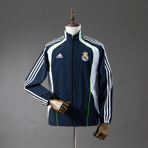 Real Madrid Windbreaker – Navy Blue & White S-XXL