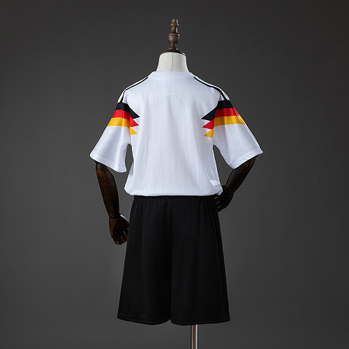 Germany 1990 Home Retro Kids Kit Jersey Size 16-28 - 1