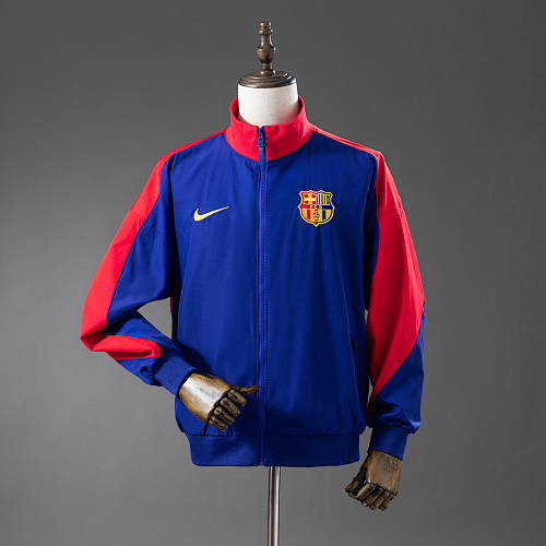 Barcelona Windbreaker – Deep Royal Blue & Noble Red S-XXL - 1
