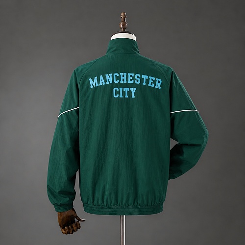 Manchester City 25/26 Full Zip Jacket – Dark Green S-XXL