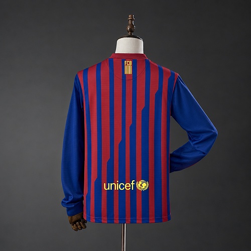 Barcelona 11/12 Home Long Sleeves Retro Jersey S-XXL