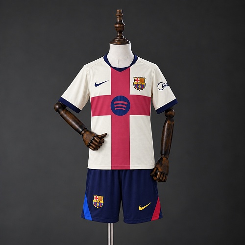 Barcelona 26/27 Fourth Away Kids Kit Size 16-28