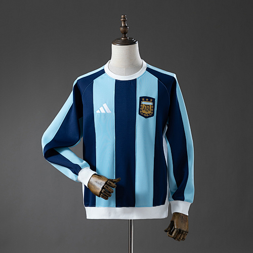 Argentina 25/26 Long-sleeved Sweatshirt – Dark Blue & Light Blue M-4XL