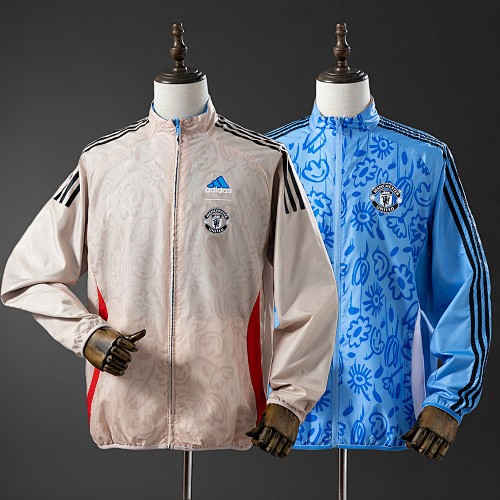 M-U Reversible Jacket Windbreaker – Beige&Blue S-XXL - 1