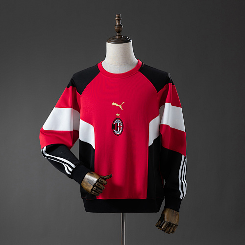 AC Milan 25/26 Long-sleeved Sweatshirt – Red M-4XL