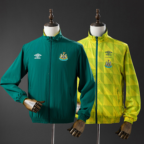 Newcastle United Reversible Jacket Windbreaker – Army Green & Yellow S-XXL