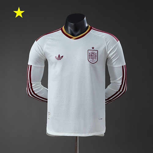 Spain 2026 Away Player Version Long Sleeve Jersey S-4XL