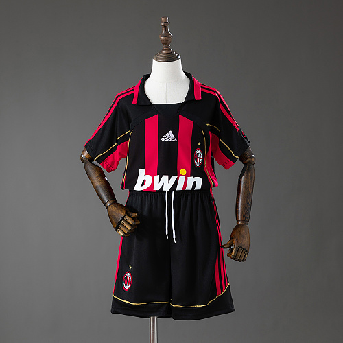 AC Milan 06/07 Home Retro Kids Kit Jersey Size 16-28