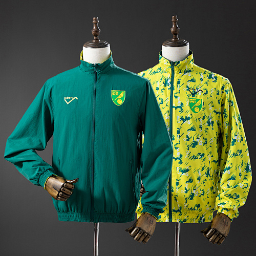Norwich City Reversible Jacket Windbreaker – Blue & Yellow S-XXL