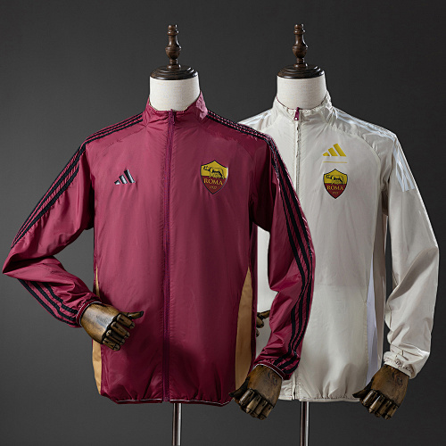 Roma Reversible Jacket Windbreaker – Red & Beige S-XXL
