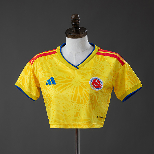 Colombia 2026 Home Women’s Crop Top Style  S-XXL