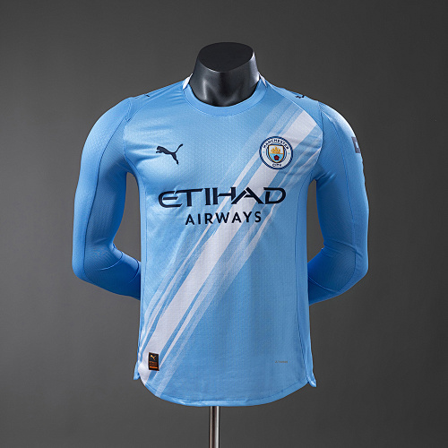 Manchester City 25/26 Home Long-Sleeve Player Version Jerseys S-3XL