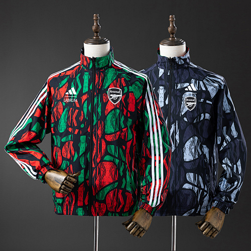 Arsenal Reversible Jacket Windbreaker – Red & Black S-XXL